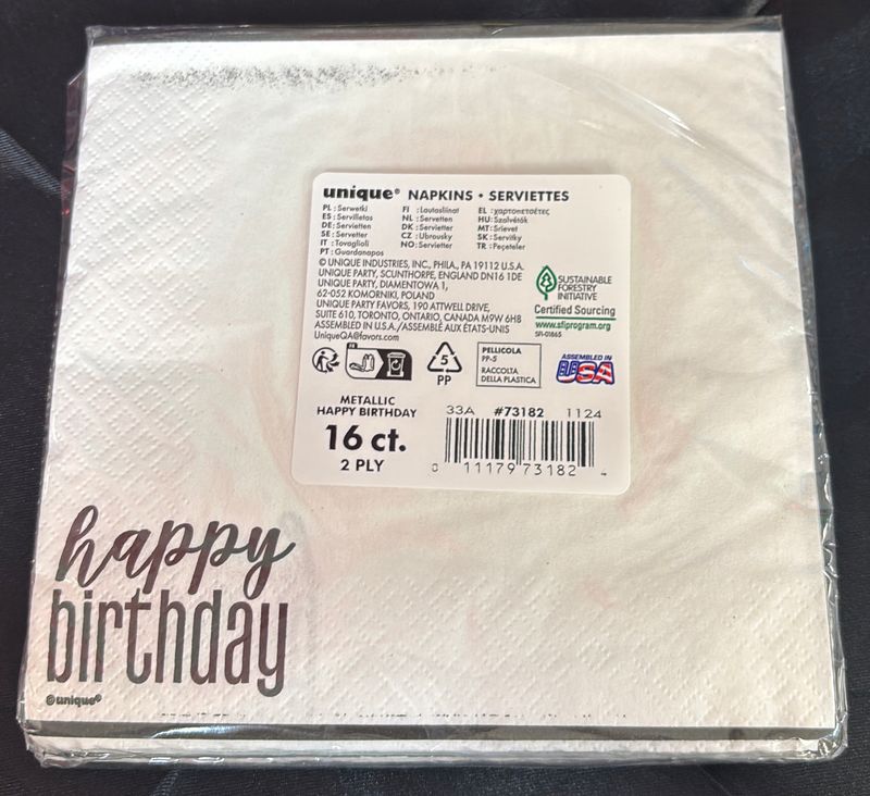 Luncheon Napkin Metallic Hbd