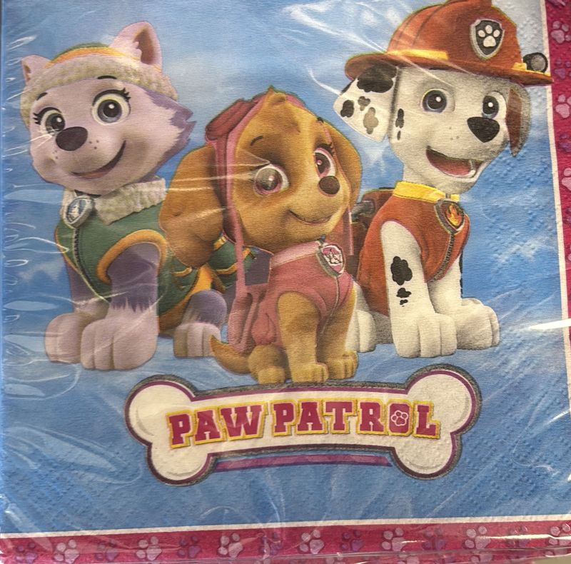 LUNCHEON NAPKIN PAW PATROL PINK