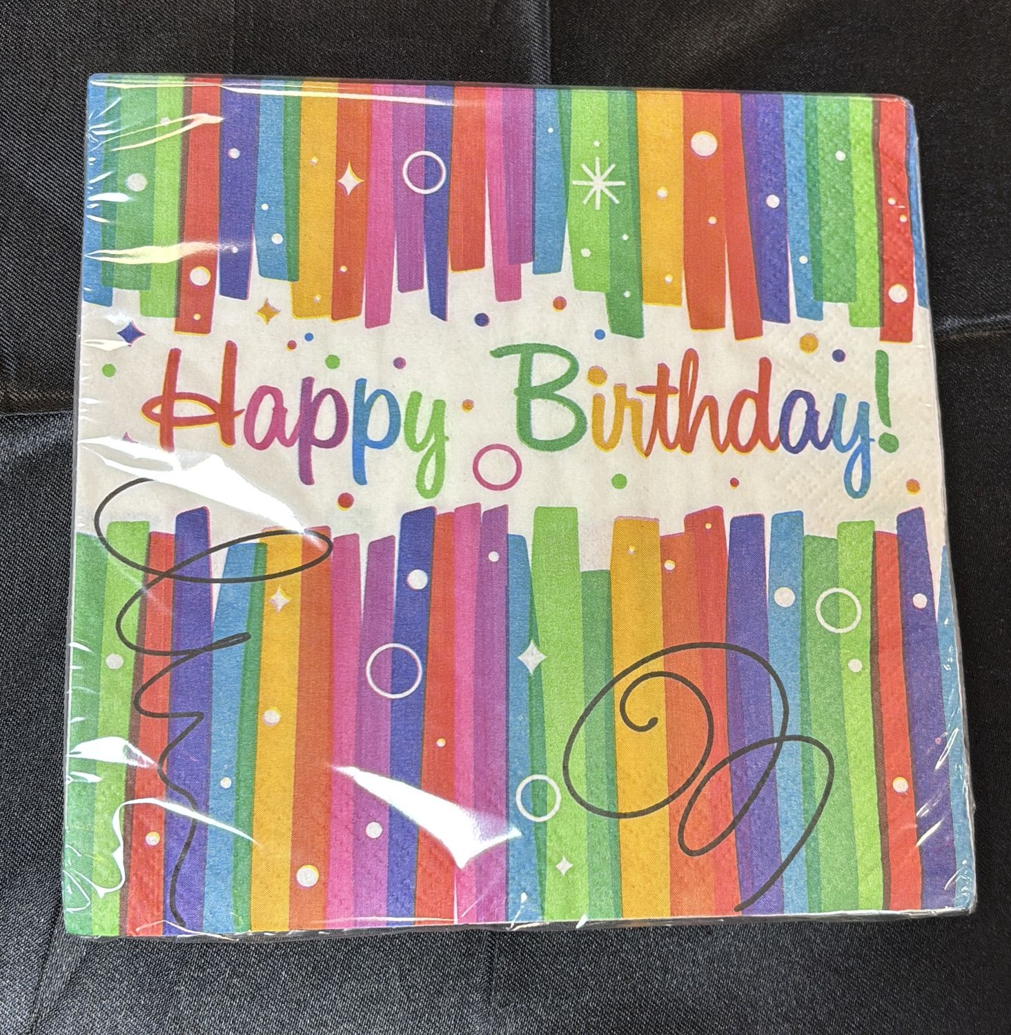 LUNCHEON NAPKIN RAINBOW RIBBON