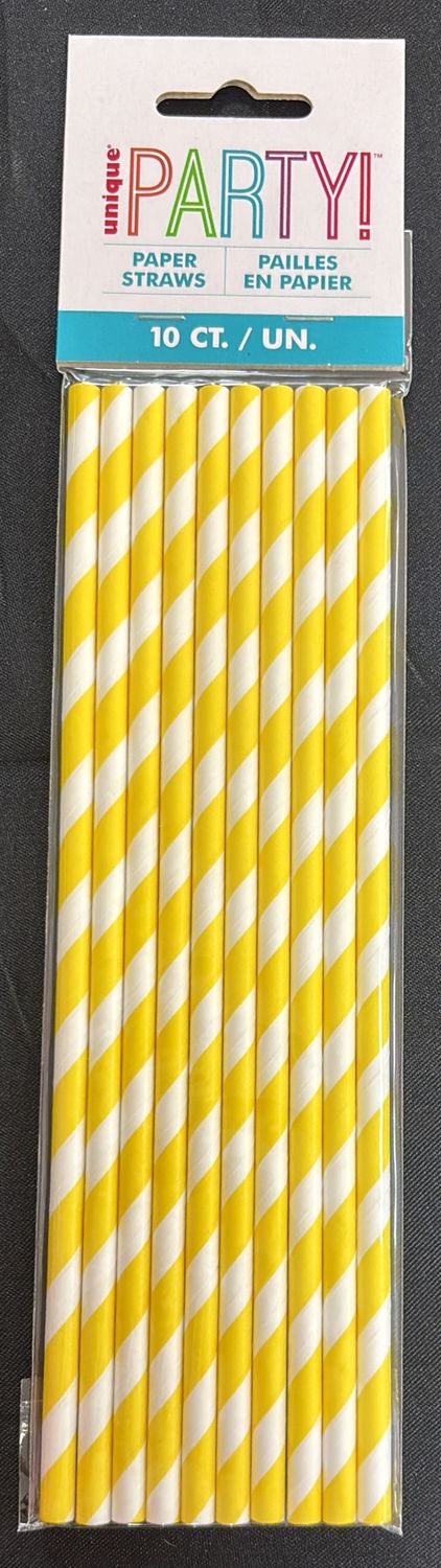 NEON YELLOW PAPER STRAW