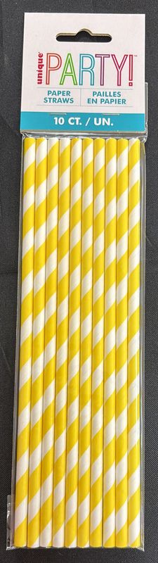 NEON YELLOW PAPER STRAW