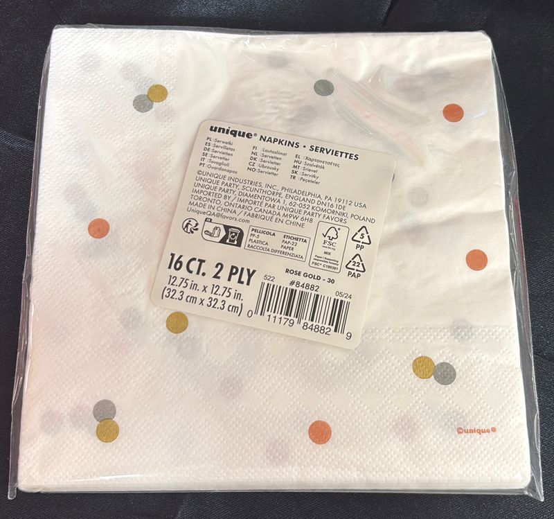 Rose Gold Glitz 30 Napkin