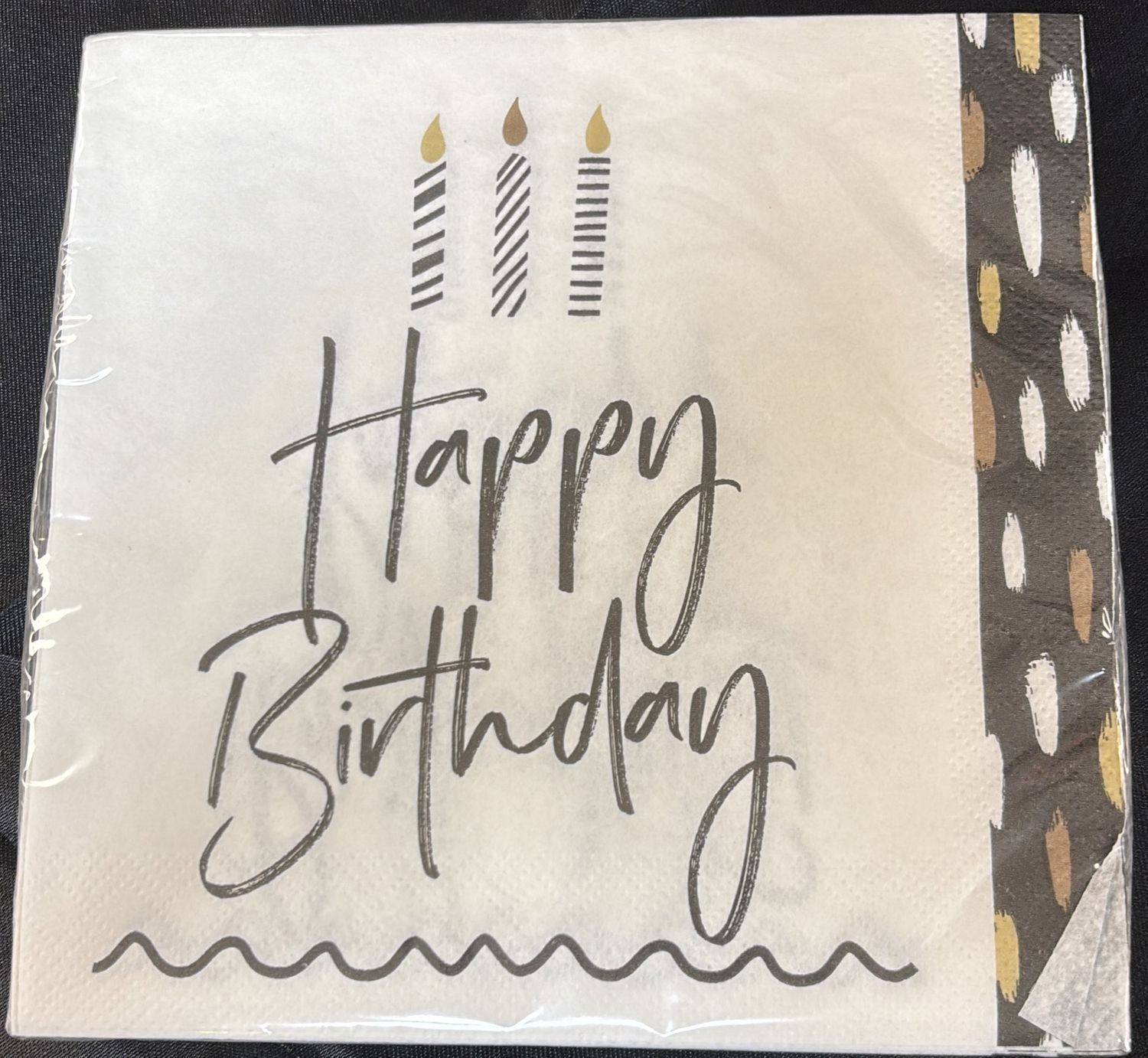 GOLDEN WISHES LUNCHEON NAPKIN