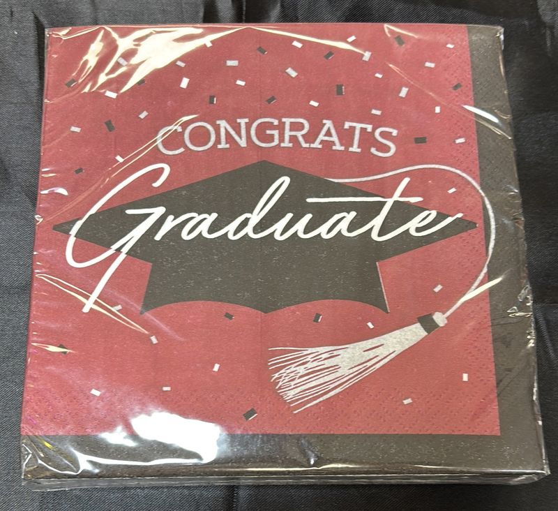 BURGUNDY SCHOOL SPIRIT LUNCHEON NAPKIN