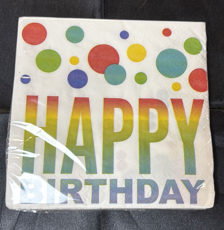 LUNCHEON NAPKIN RAINBOW SPOTS