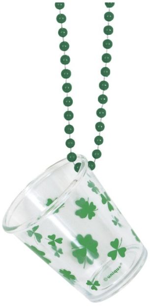 ST. PATRICK'S DAY SHOT GLASS NECKLACE