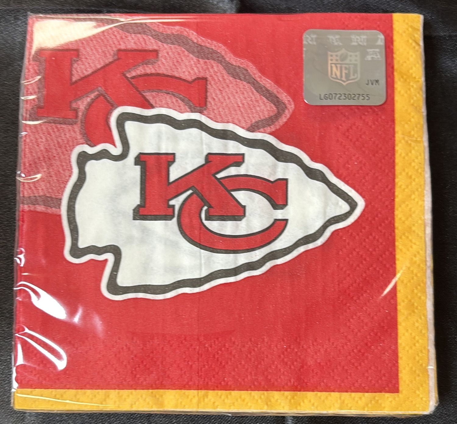 KANSAS CITY CHIEFS NFL BEVERAGE NAPKIN