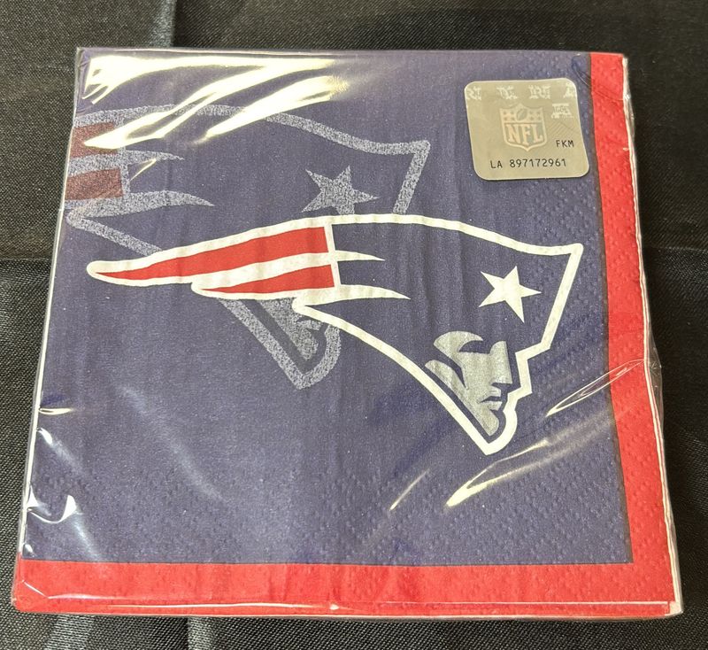 NEW ENGLAND PATRIOTS NFL BEVERAGE NAPKIN