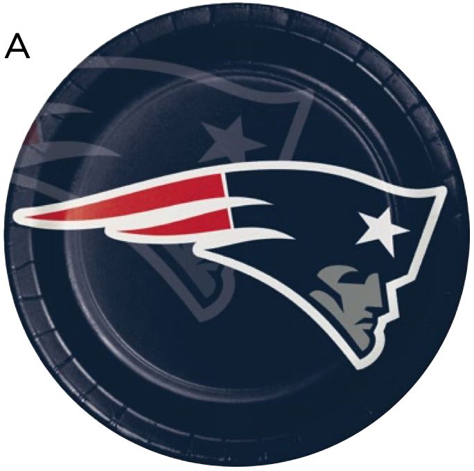 NFL PLATE NEW ENGLAND PATRIOTS 8CT