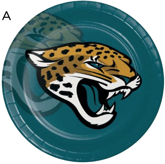NFL PLATE JACKSONVILLE JAGUARS 8CT