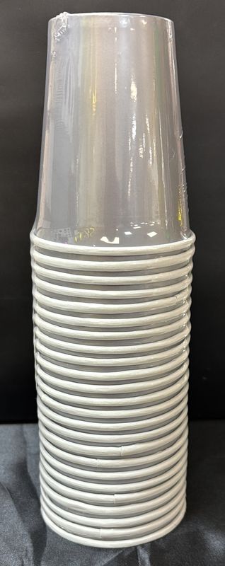 SHIMMERING SILVER PAPER CUPS