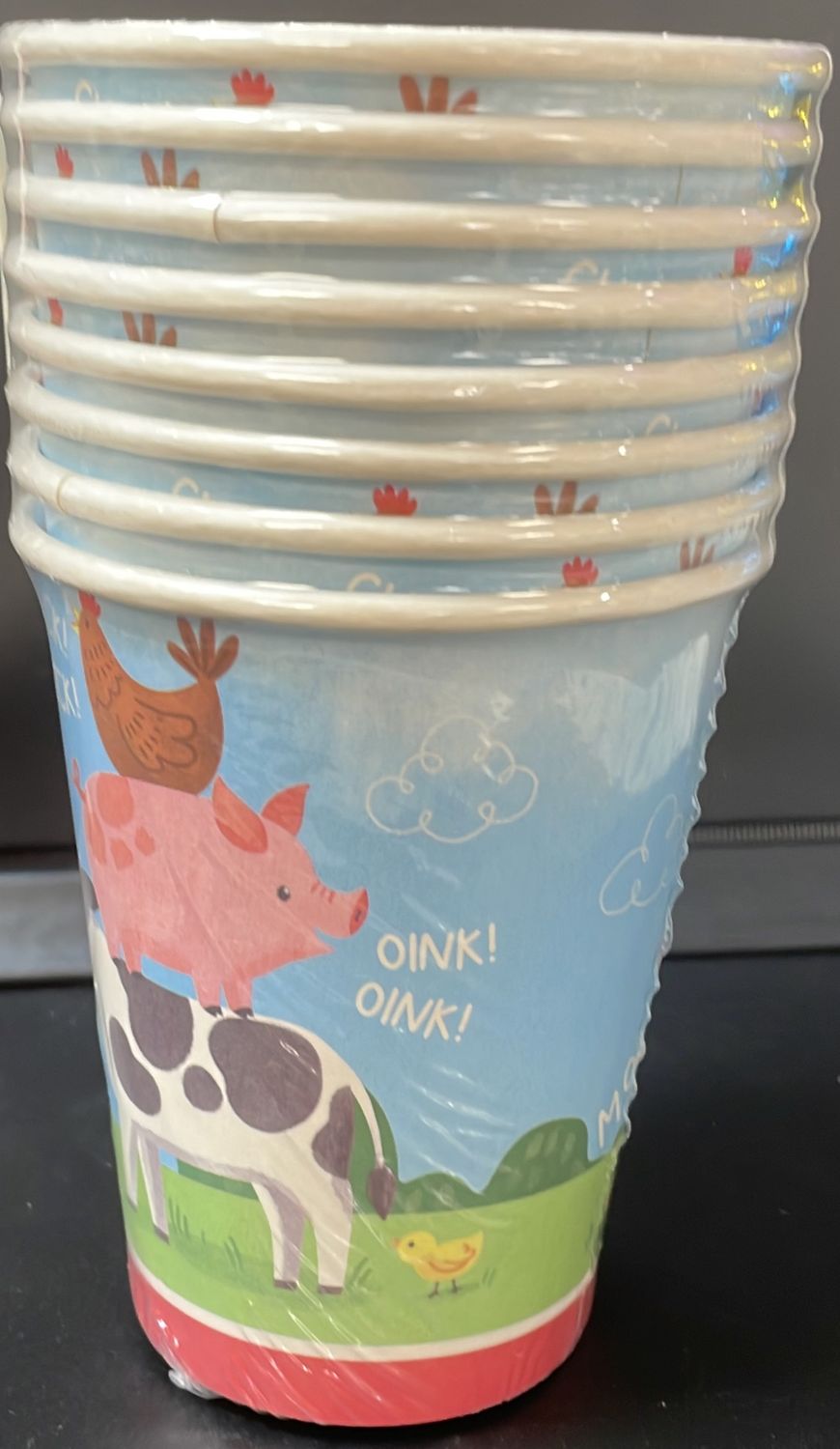PAPER CUPS FARM ANIMALS