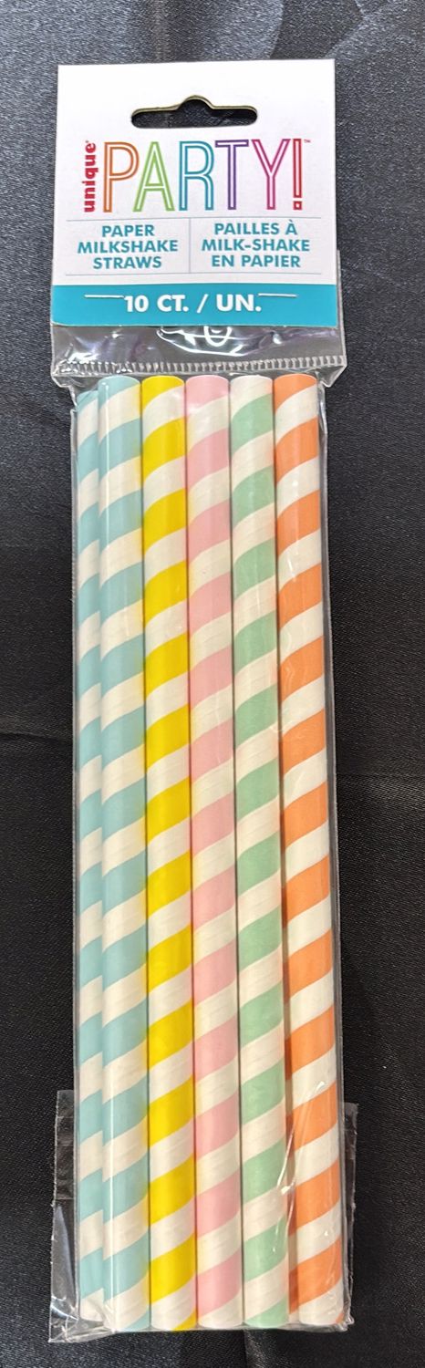 PAPER MILKSHAKE STRAWS