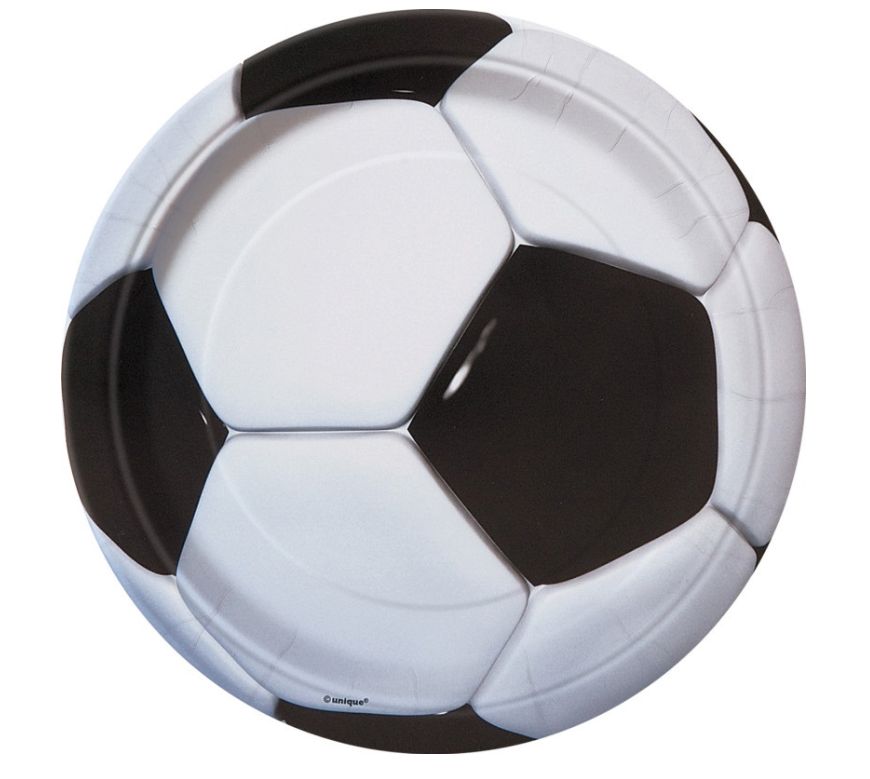 Paper Plate Large Soccer 9" 8ct