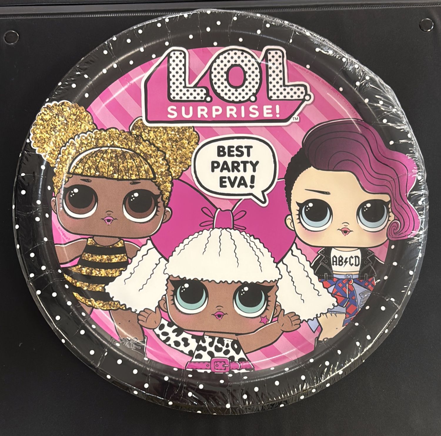 LOL LARGE PLATE BLACK BORDER