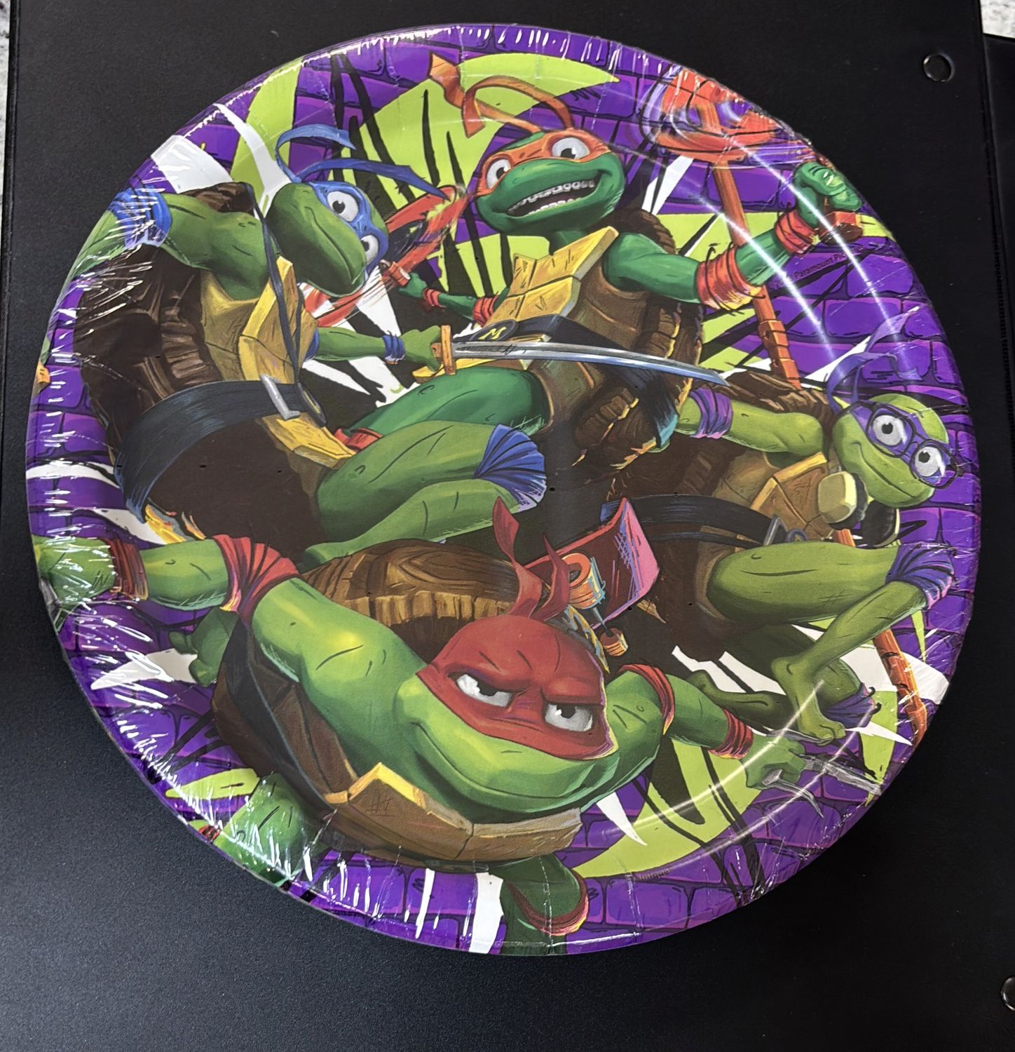 PAPER PLATE LARGE NINJA TURTLES