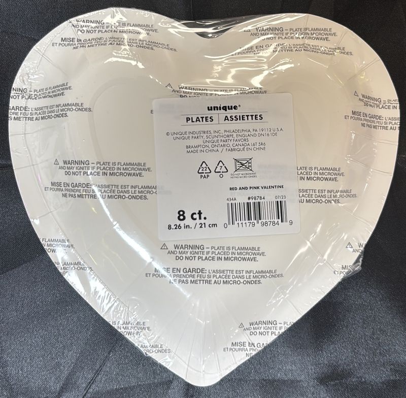 Paper Plate Heart Red Pink Valentine