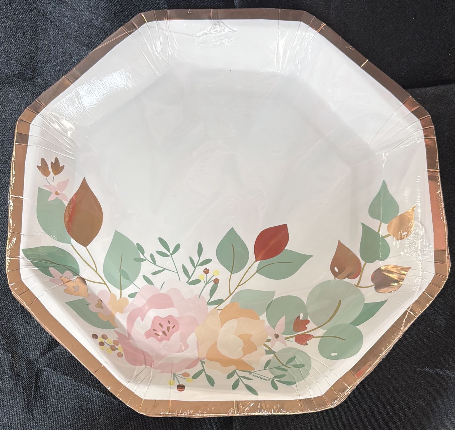 PAPER PLATE LARGE PINK BLOOMS