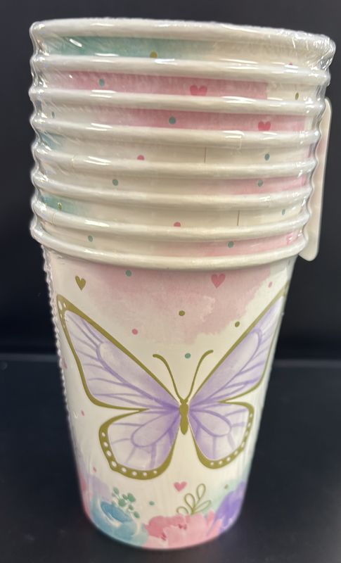 Butterfly Shimmer Paper Cups