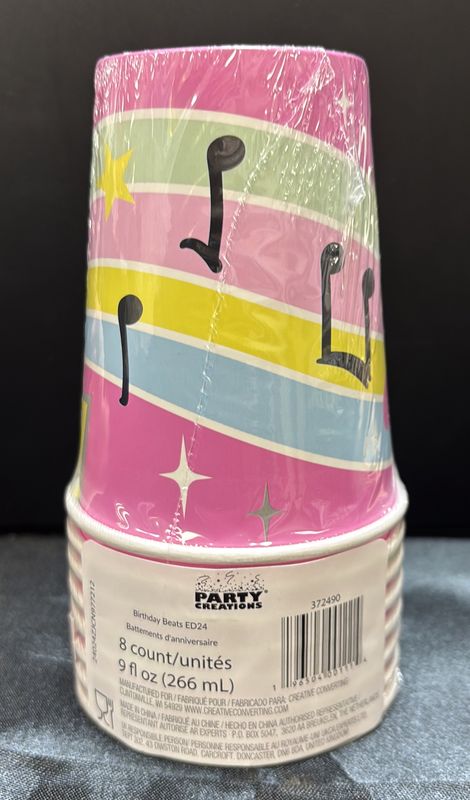Birthday Beats Paper Cups