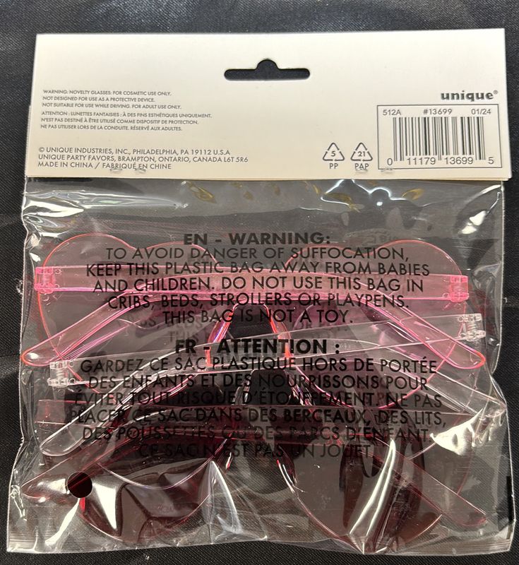 Novelty Glasses Hearts