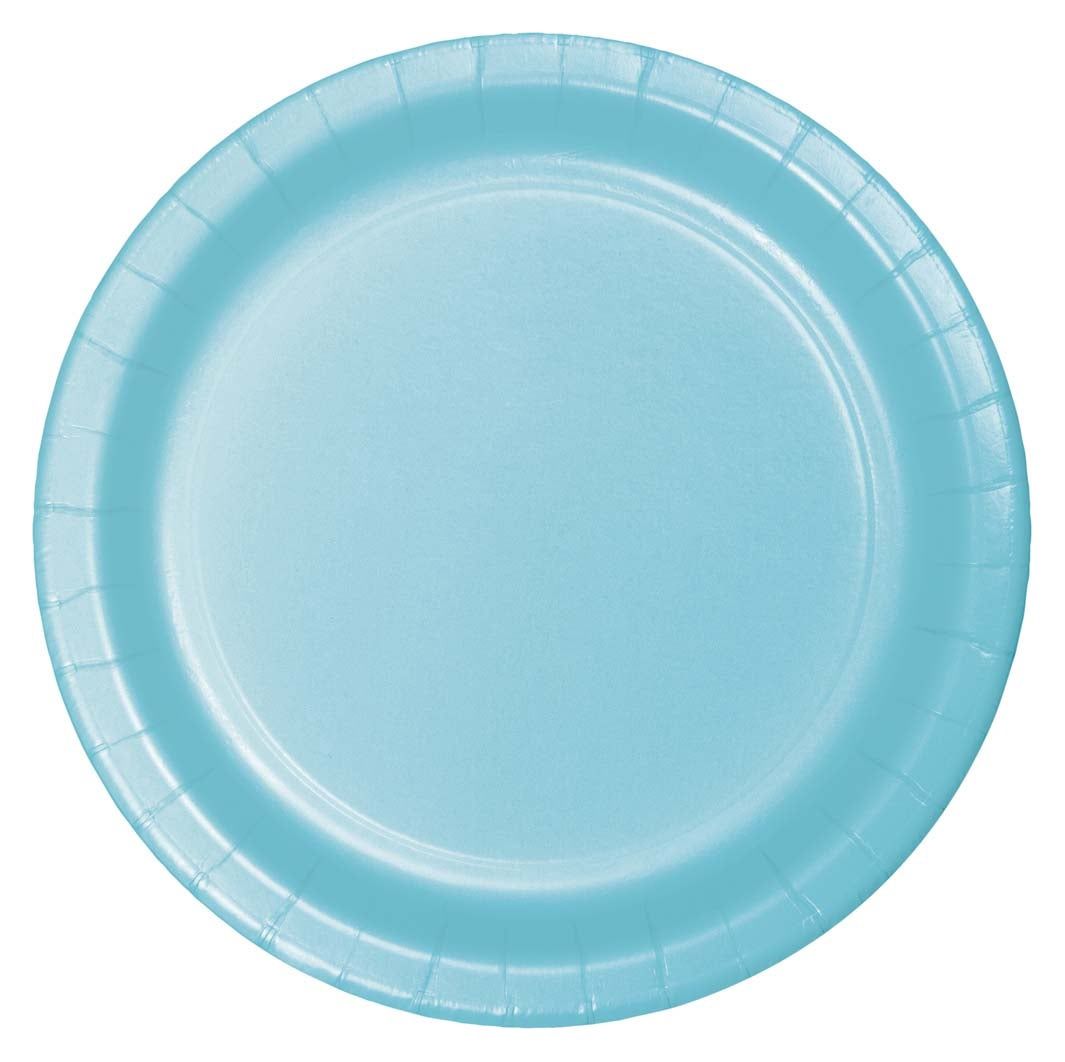 PASTEL BLUE LARGE PLATE 24CT