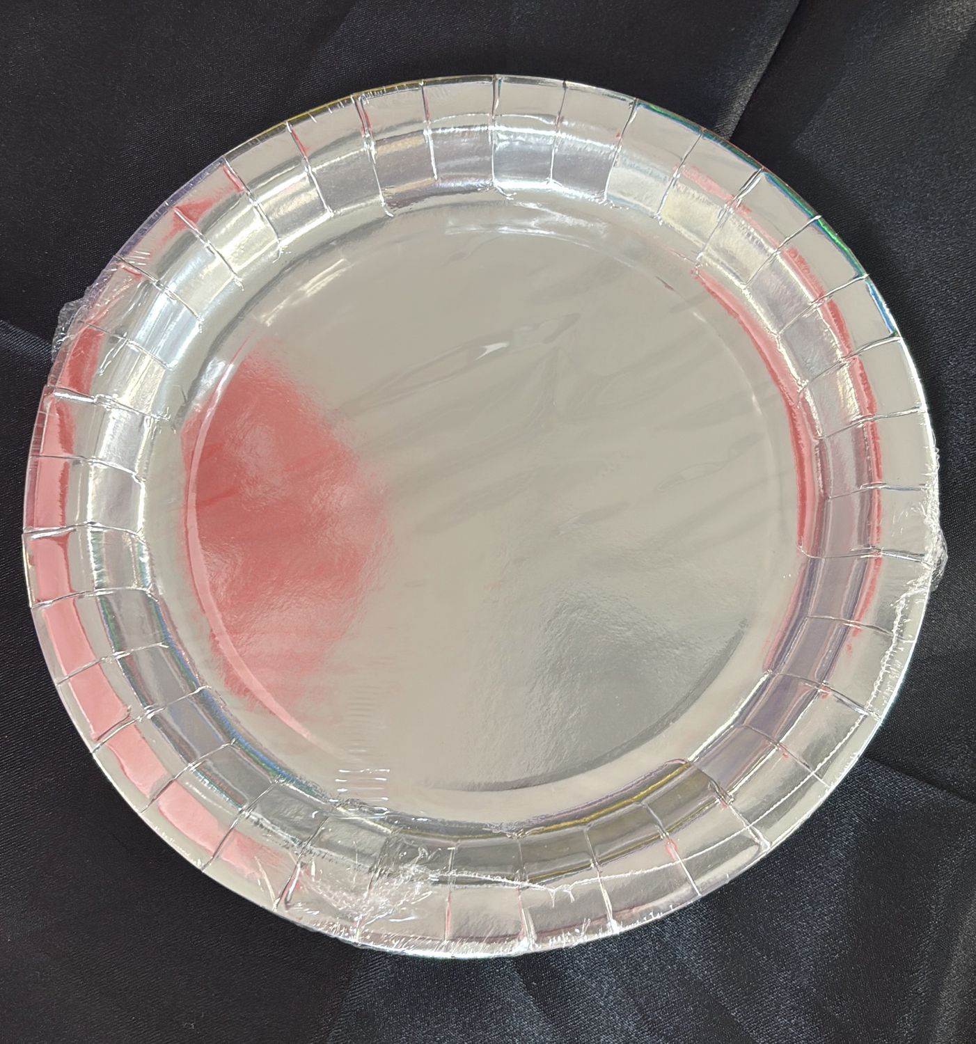 PAPER PLATE LARGE SILVER