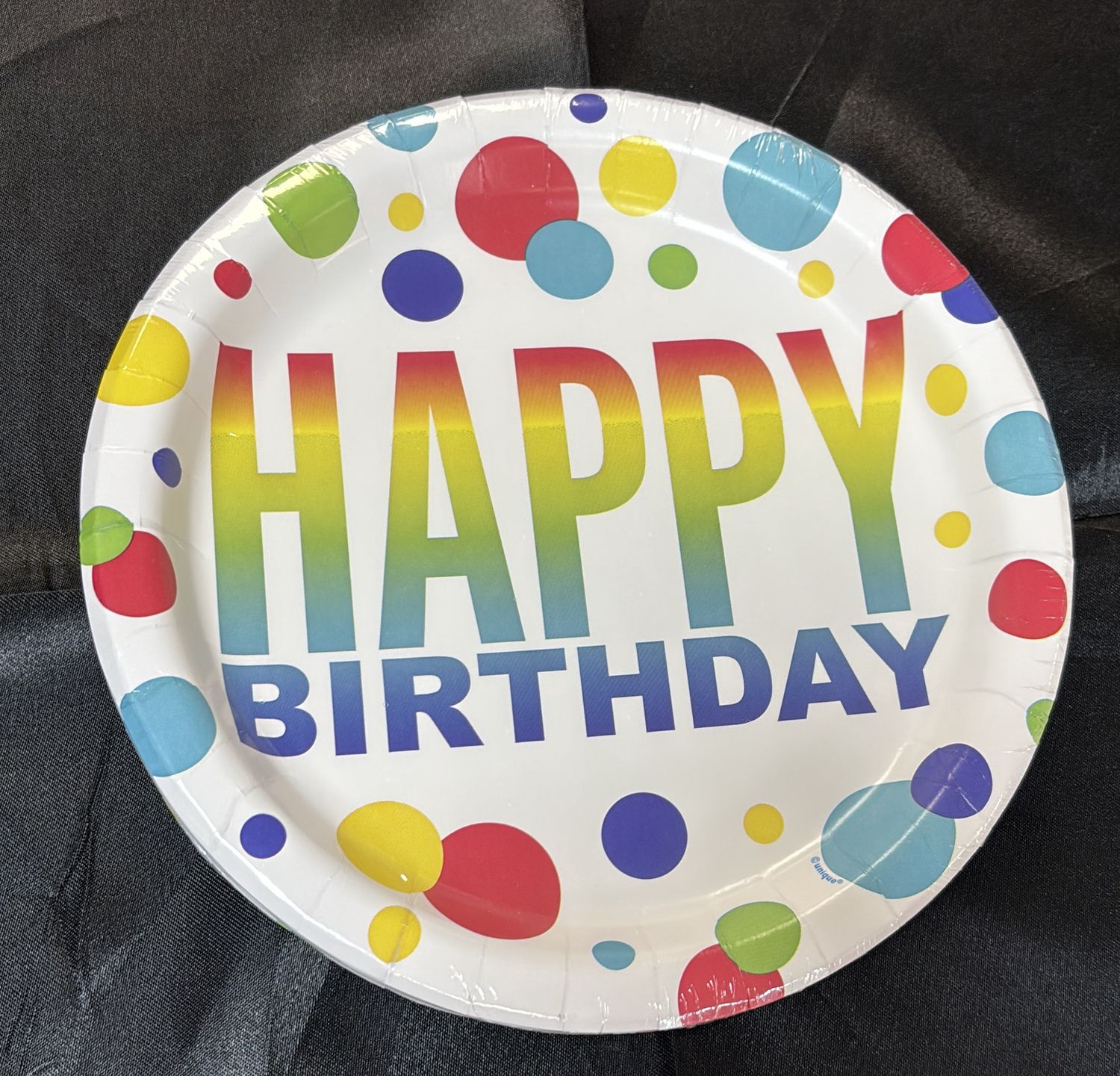 PAPER PLATE LARGE RAINBOW SPOTS