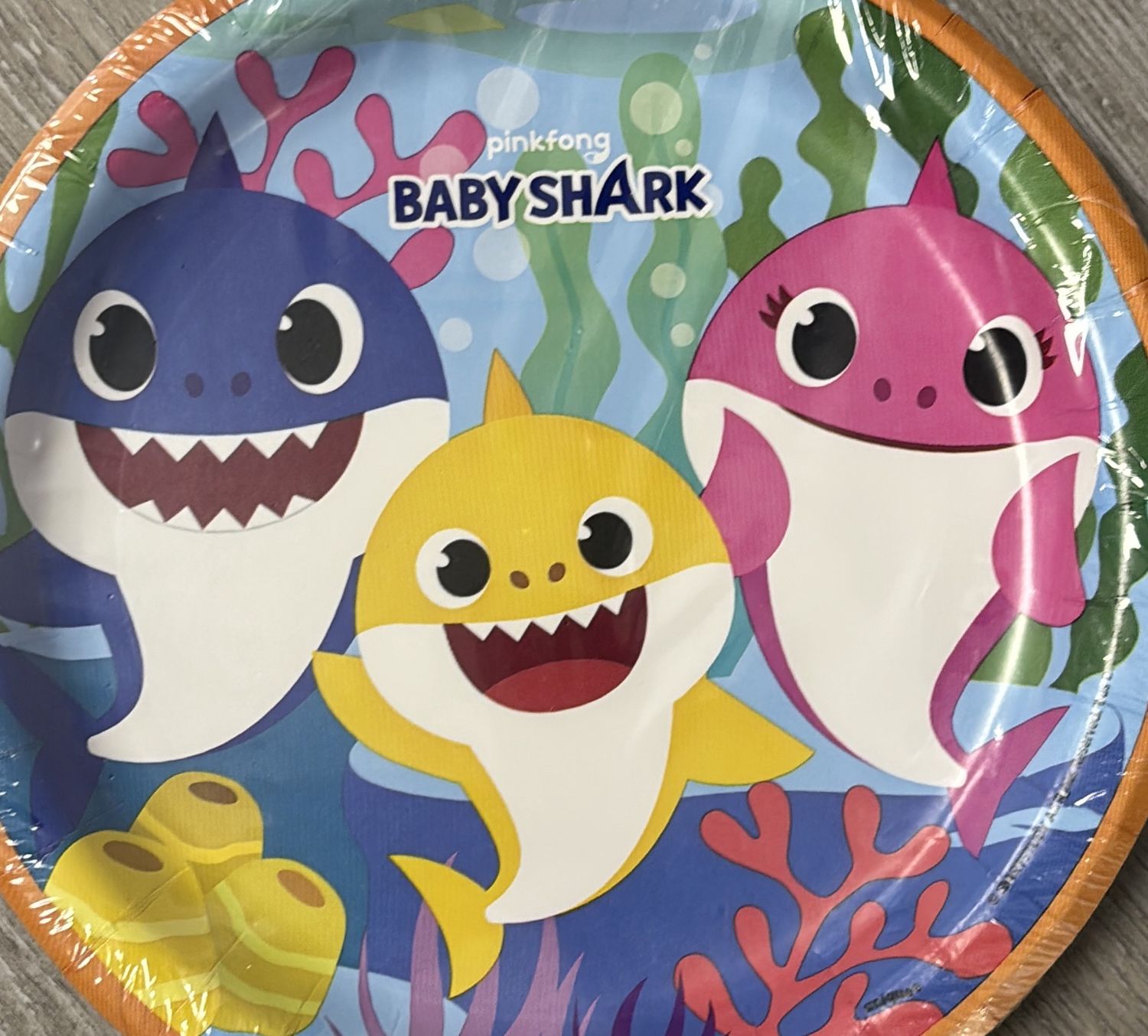 PAPER PLATE LARGE BABY SHARK