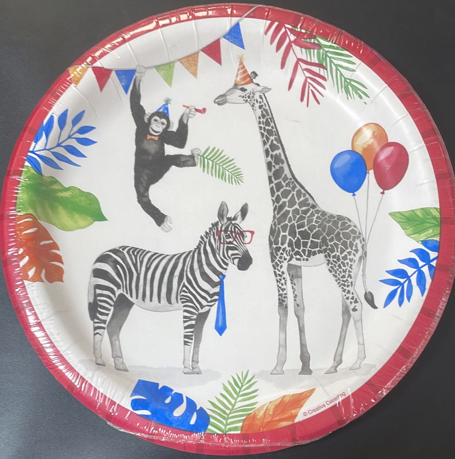 PAPER PLATE LARGE PARTY ANIMALS