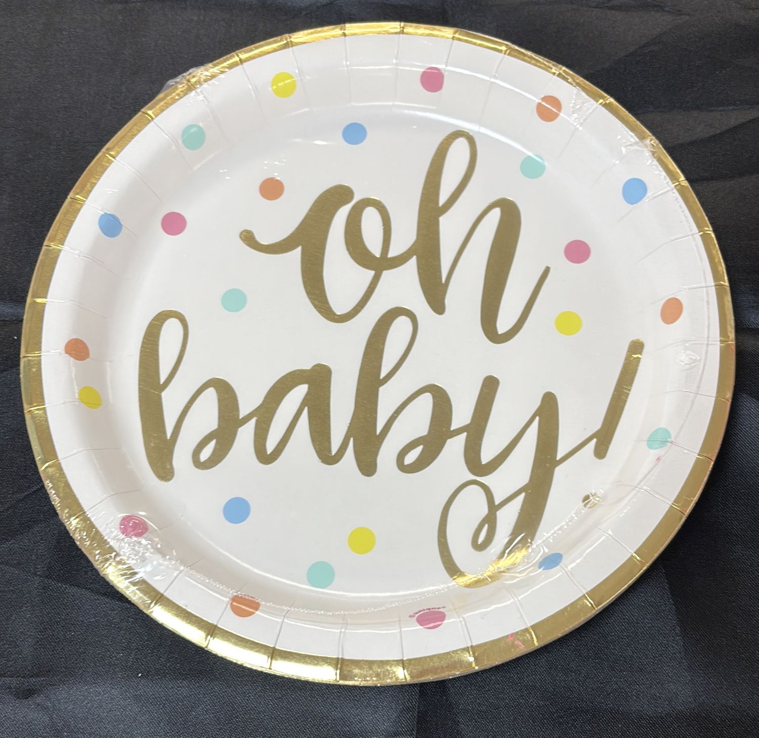 PAPER PLATE LARGE OH BABY