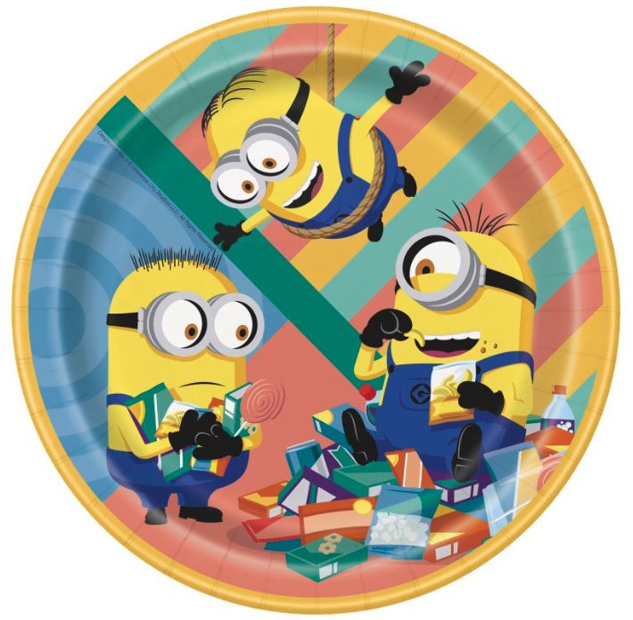 Paper Plate Large Despicable Me 9" 8Ct