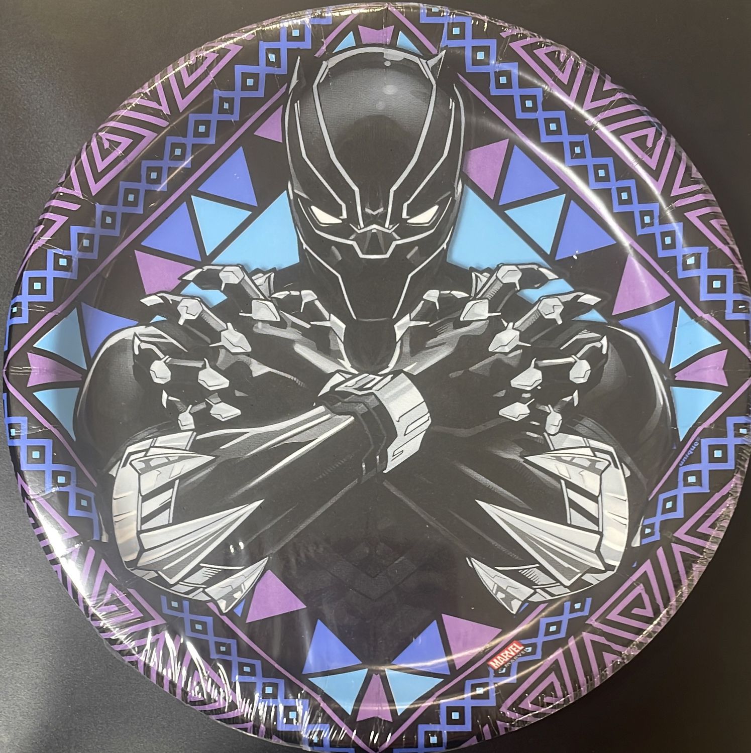 PAPER PLATE LARGE BLACK PANTHER