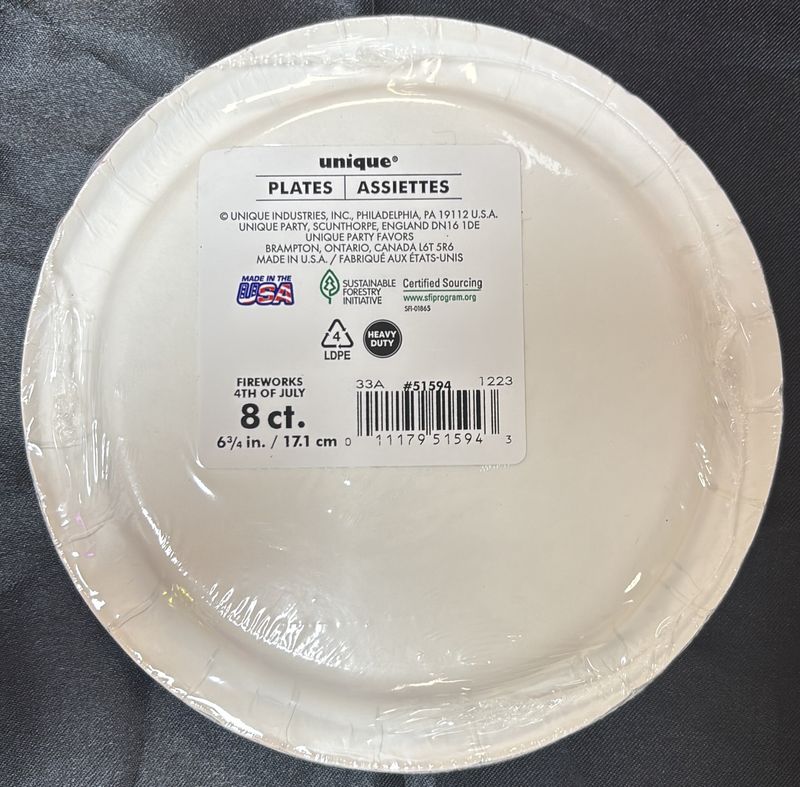 Paper Plate Small Fireworks 4Th Of July