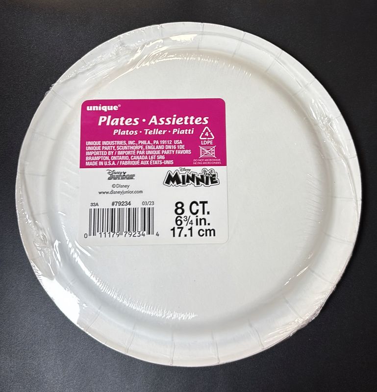 Paper Plate Small Minnie Mouse