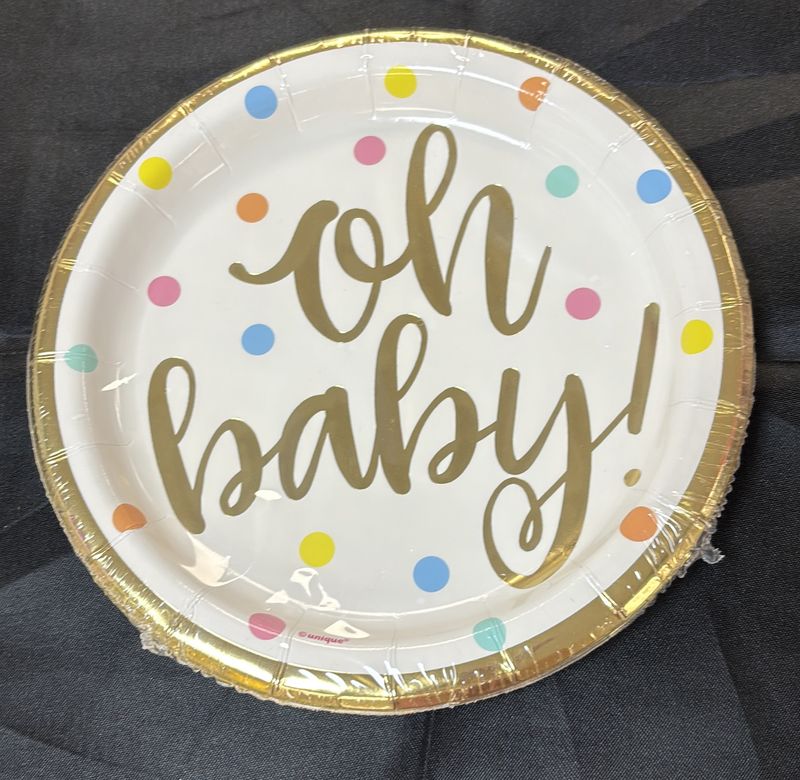 PAPER PLATE SMALL OH BABY