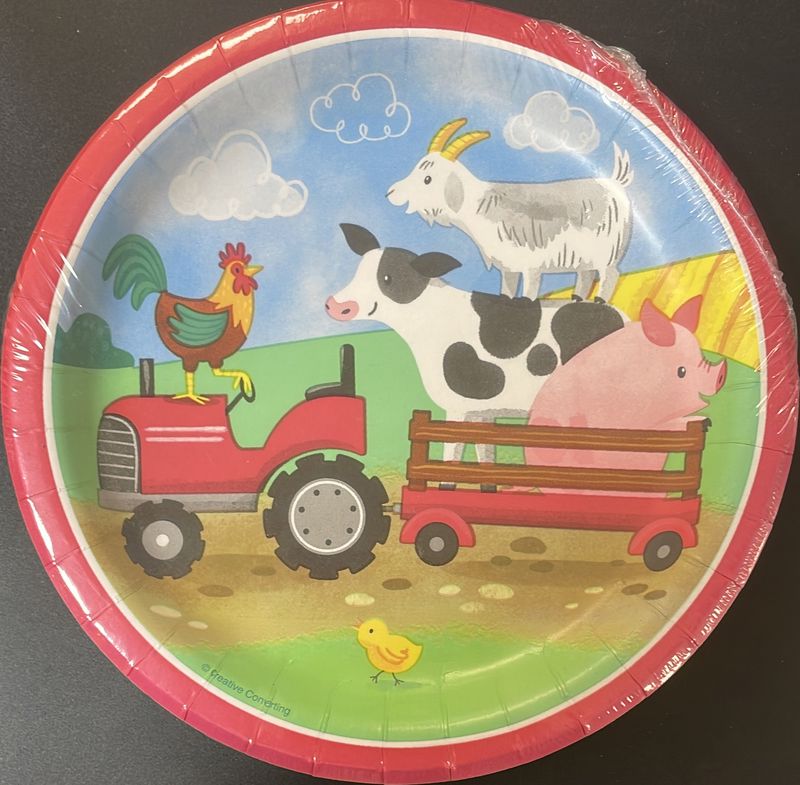 PAPER PLATE SMALL FARM ANIMALS