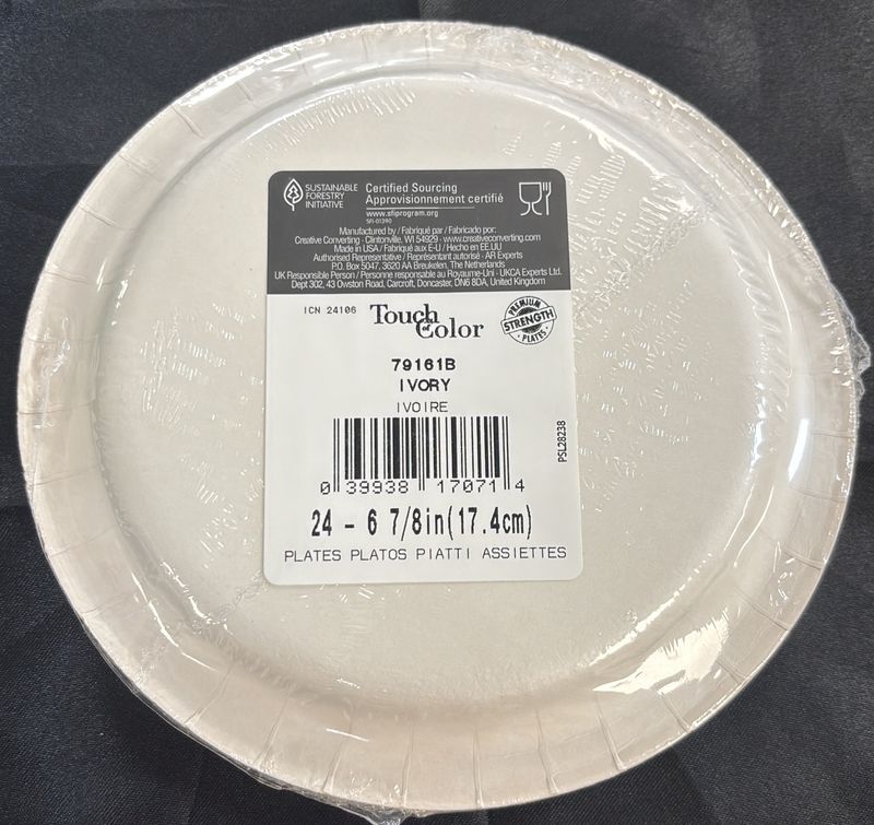 Paper Plate Small Ivory