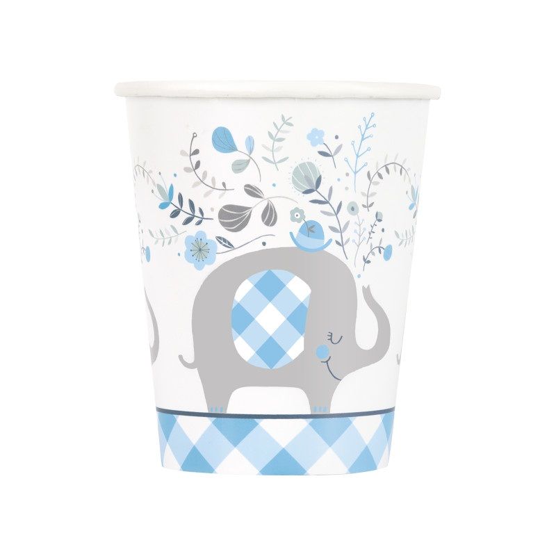 Blue Elephant Paper Cups