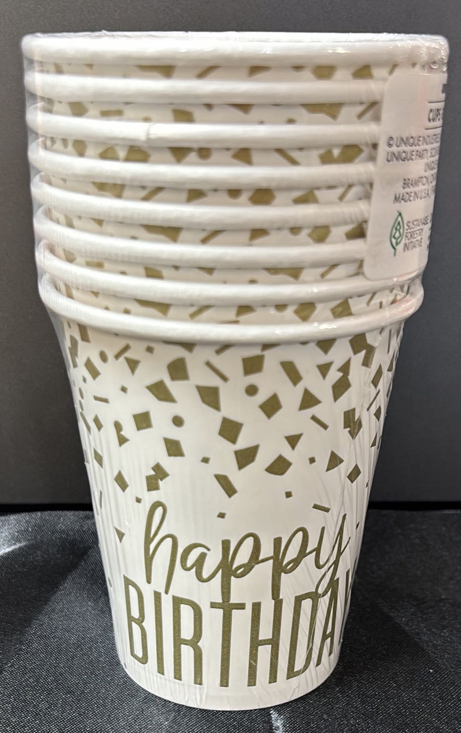 CONFETTI GOLD PAPER CUPS