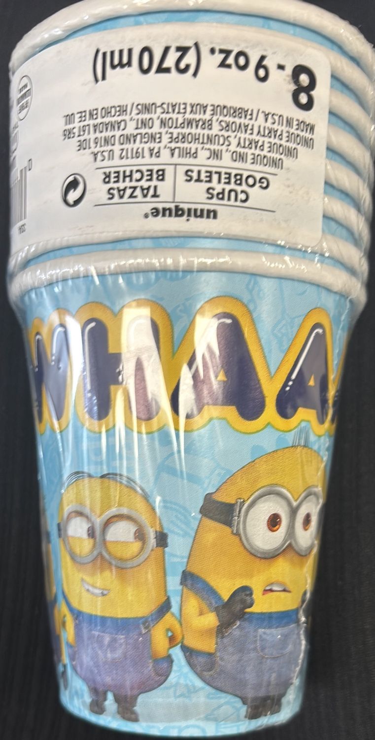 PAPER CUPS DESPICABLE ME - 2