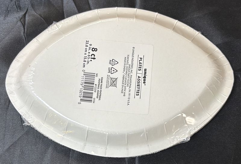 Paper Plate Game Face Football