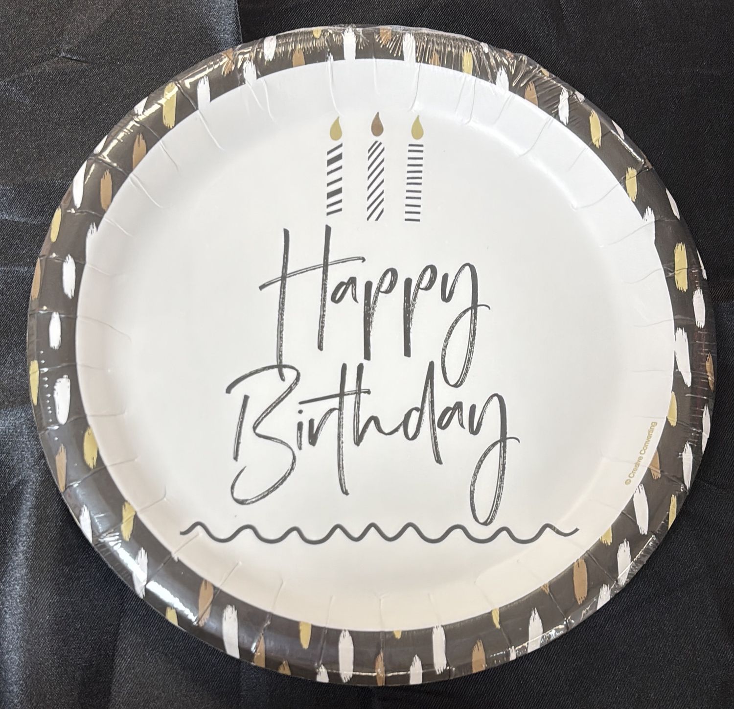 PAPER PLATE LARGE GOLDEN WISHES