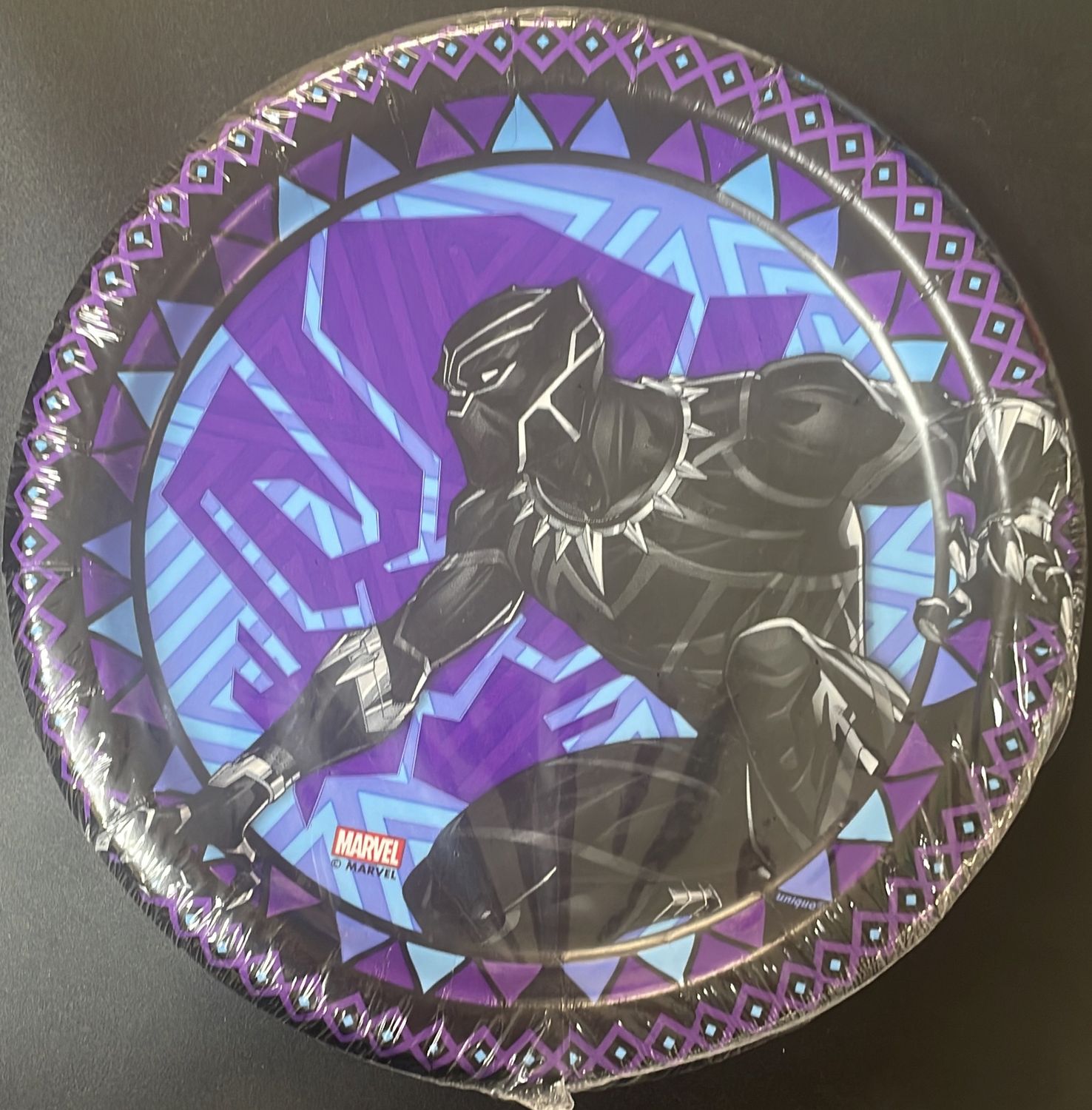 PAPER PLATE SMALL BLACK PANTHER