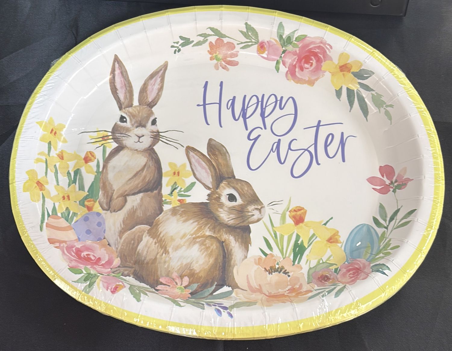 PAPER PLATE OVAL EASTER