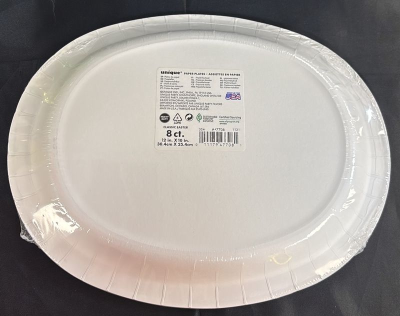 Paper Plate Oval Easter