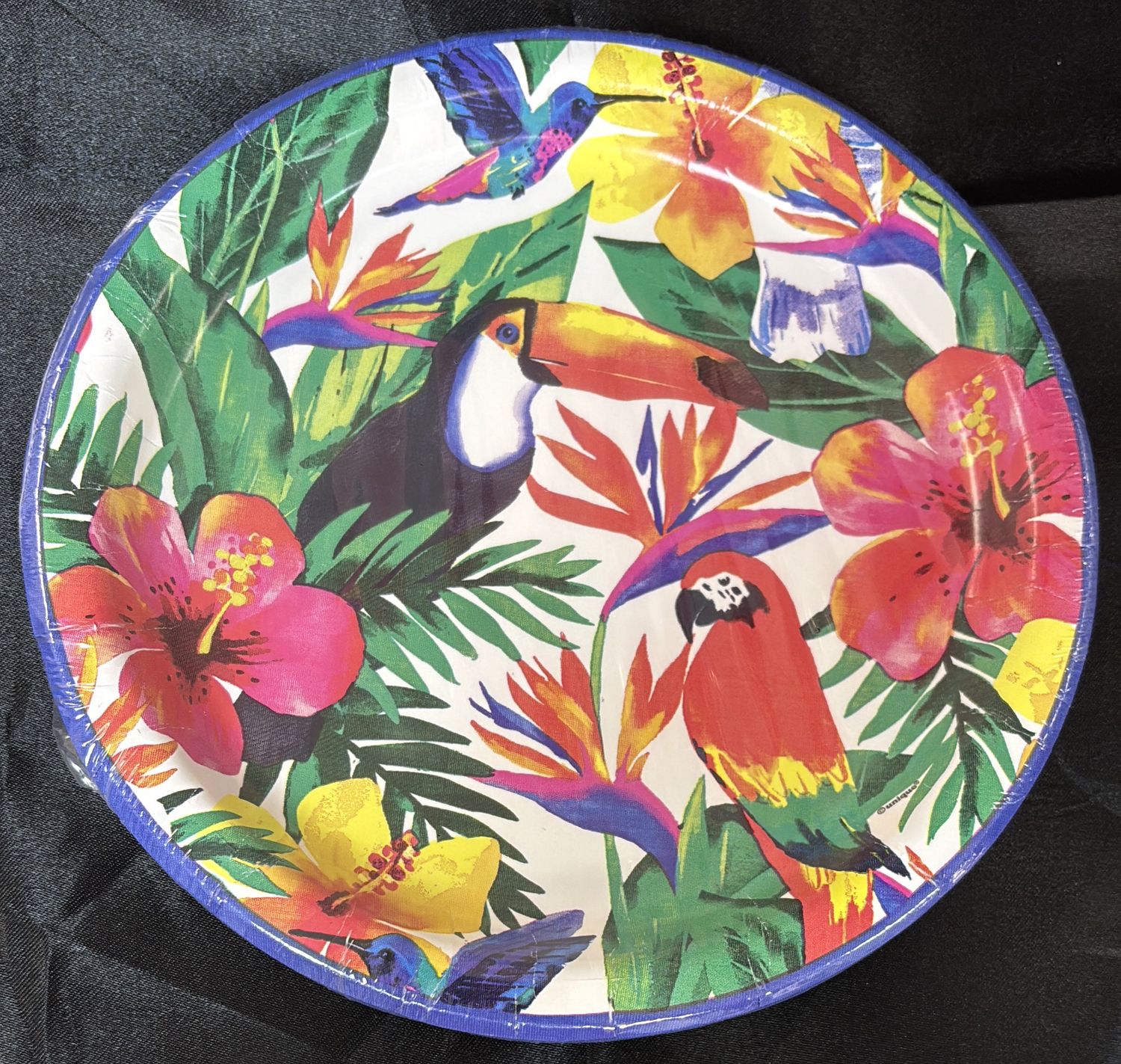 PAPER PLATE LARGE PALM TROPICAL LUAU