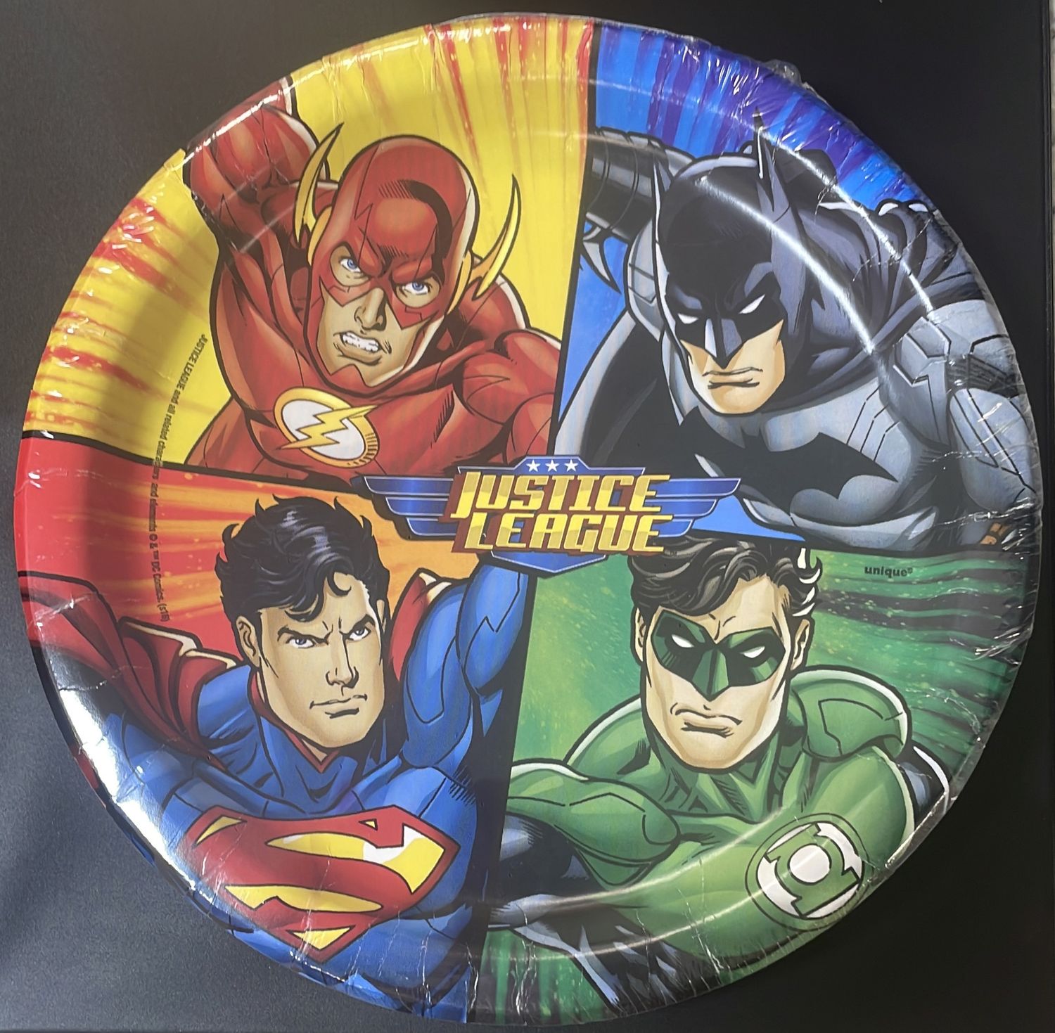 PAPER PLATE LARGE JUSTICE LEAGUE