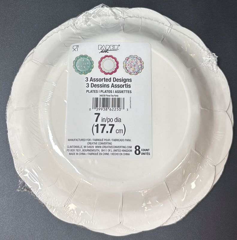 Paper Plate Small Floral Tea Party