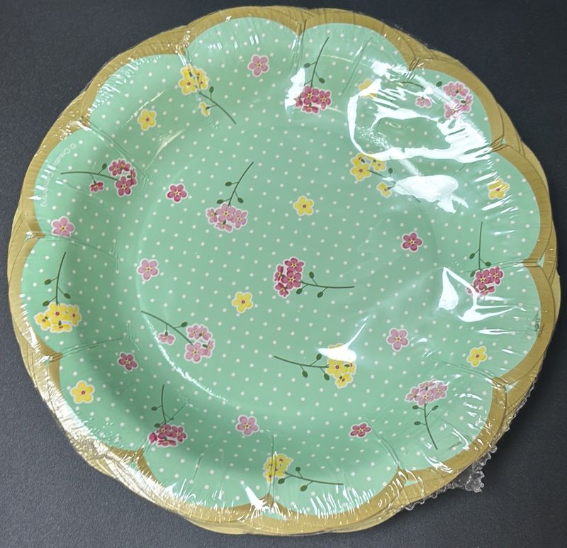 PAPER PLATE SMALL FLORAL TEA PARTY
